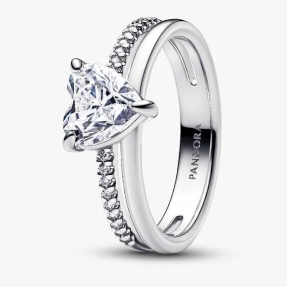 Pandora Jewelry - Authentic Pandora Double Band Heart RingSterling silver